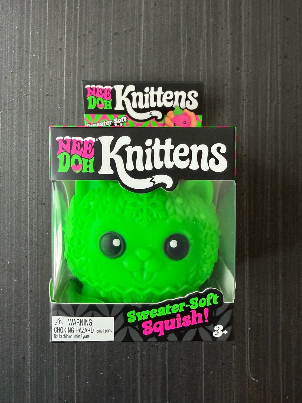 Needoh Knittens Neon Green Sweater-Soft Squish: Green